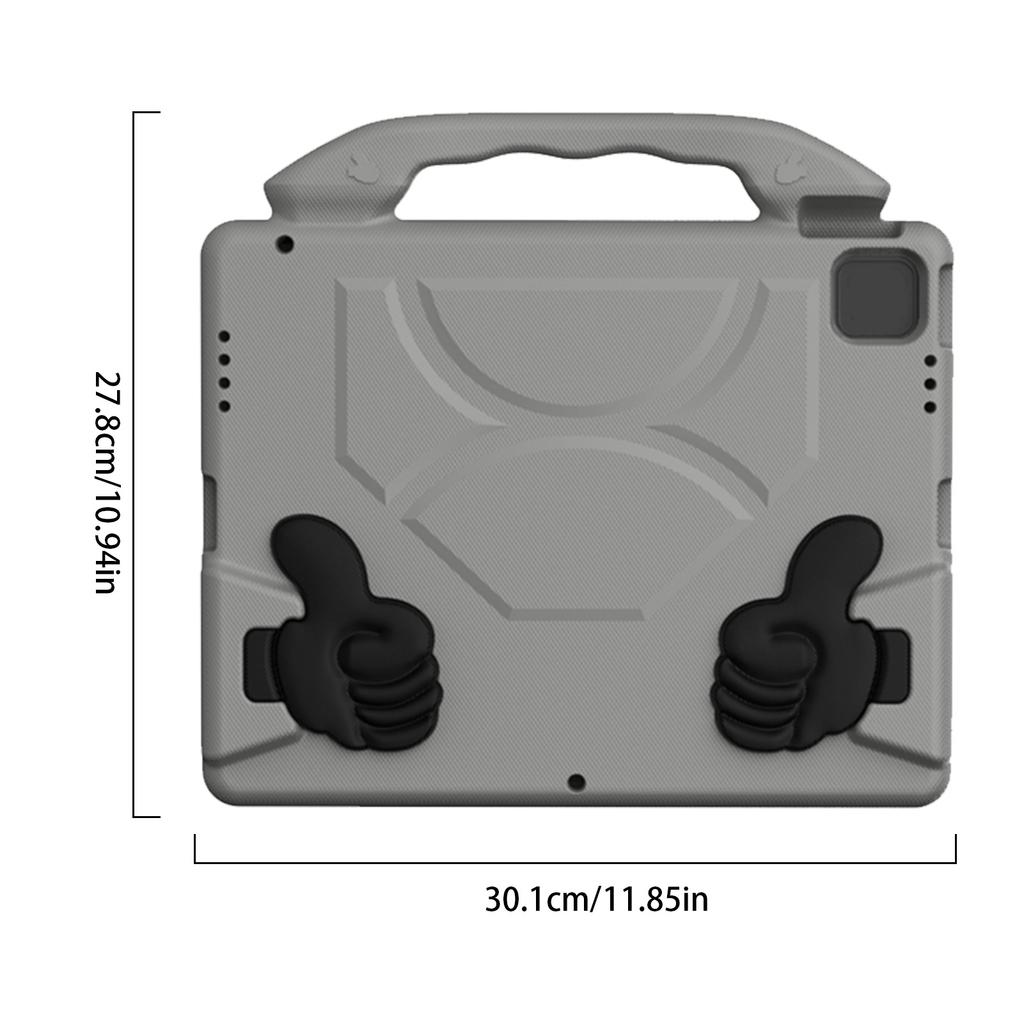 EVA Protective Case for Tablets Thumb Protective Case for IPad Pro 12.9"(18-22)/13"/Air 13" Shockproof with Rotatable Handle