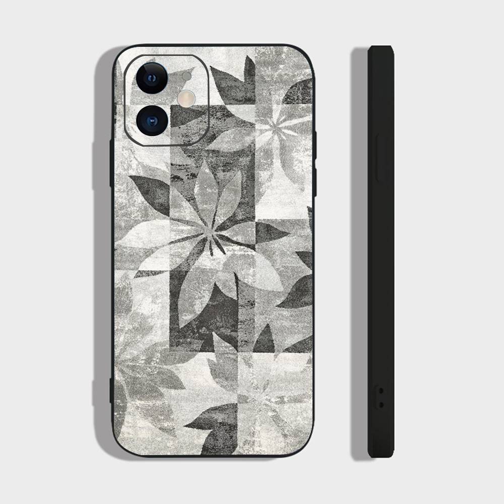 Autumn Maple Leaf Decoration Phone Case For IPhone 17 Air 16 15 14 13 Pro Max 11 12 Black Silicone Cover