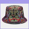 Retro Graffiti Cotton Twill Fisherman Hat With Sun Protection For Summer Outdoor Activities