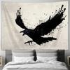 Arazzo Corvo Gotico da Appendere a Parete Arte Foresta Oscura Decorazione Casa Arazzo Uccello Mistico Estetica Grunge Vintage Decorazione Stanza
