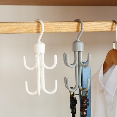 Space Saving Double-layer Rotated Hanger Hooks Wardrobe Rack Organizer Hanger Belt Scarf Hanging Rack Closet Hanger 1 PC HMKH YSXX