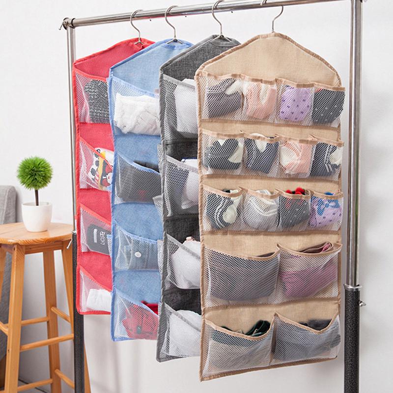 Buy Double-Sided Door Storage Wall Hanging Closet Organizer Wardrobe ...