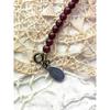 Used agete agate garnet necklace and pendant top silver 925
