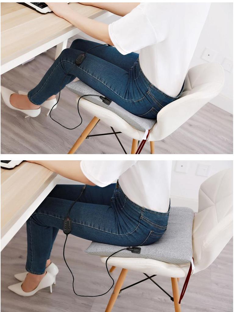 Electric Infrared Heating Seat Cushion with Adjustable Temperature for Office Chair