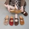 Versatile Women's Closed-Toe Retro Mules with Thick Soles - 2026 Spring Slip-On Casual Shoes