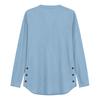 Women's Casual Long Sleeve Denim Shirt with Side Button Closure, Loose Fit Top