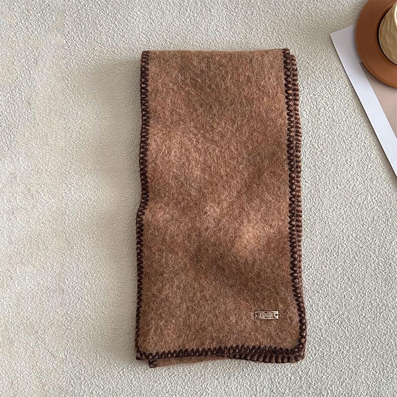 

Luxury Winter Knitted Wool Scarf Women Solid Pashmina Shawl Handkerchief Warm Female Shawl Wrap Soft Pareo Bufanda Scarves 20X160cm