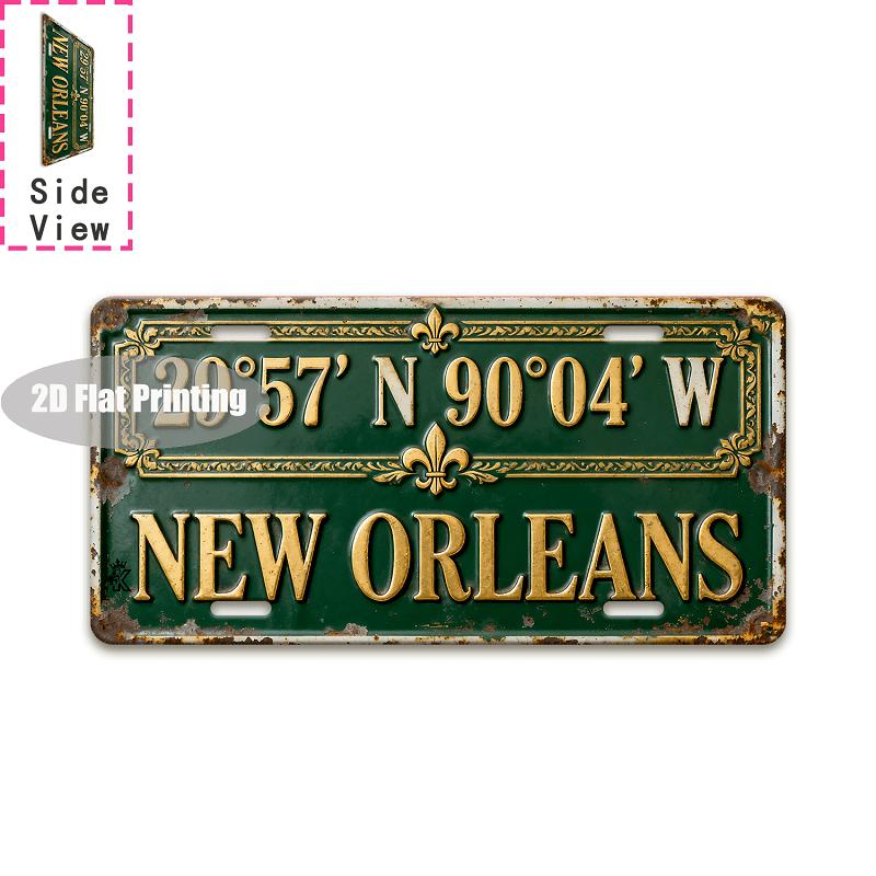 Tin Sign  Vintage Durable Metal Plaque Wall Decor Home Office Bar Man Cave Laundry Global City Coordinate Birth Year License