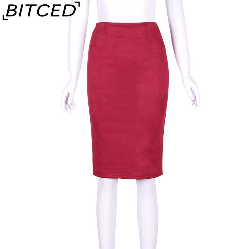 BITCED Women's Fashion Casual Solid Color Print Summer Spring Skirt