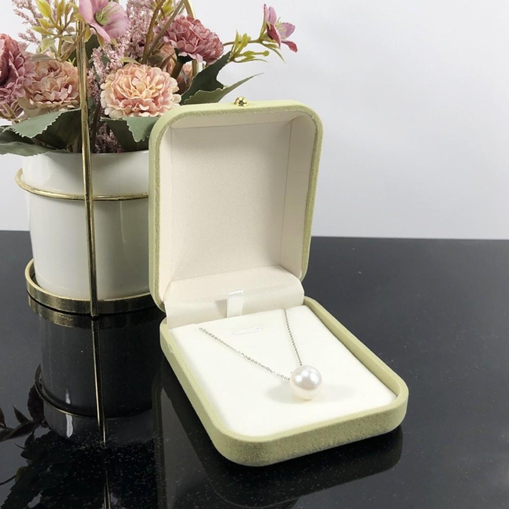 Fashion Velvet Storage Box Portable Multi-functional Holder Solid Color Rings Bearer Box Jewelry Storage