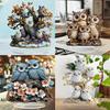 1Pcs Festive Desktop Decoration 2D Flat Anime Themed Owl Statue Collectible Holiday Gift Perfect For Ornament And Decor