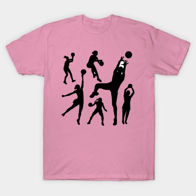 T Shirt Women Netball Silhouette Harajuku Print Kawaii Tshirt Summer Short Sleeve Female T-Shirt Top Tee
