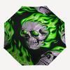 1pc Flame Skull Fashionable Automatic Opening/Closing Folding Umbrella with 8 Bones, Windproof Portable, Daily Use216