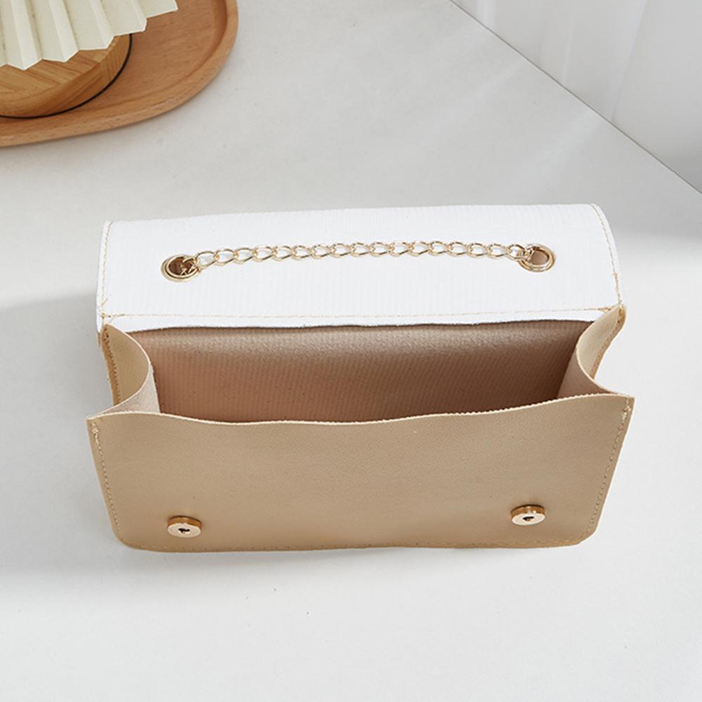 Women'S Pu Crossbody Bags V-Shape Embossing Adjustable Shoulder Straps Shopper Clutch Purses Solid Color Square Bag