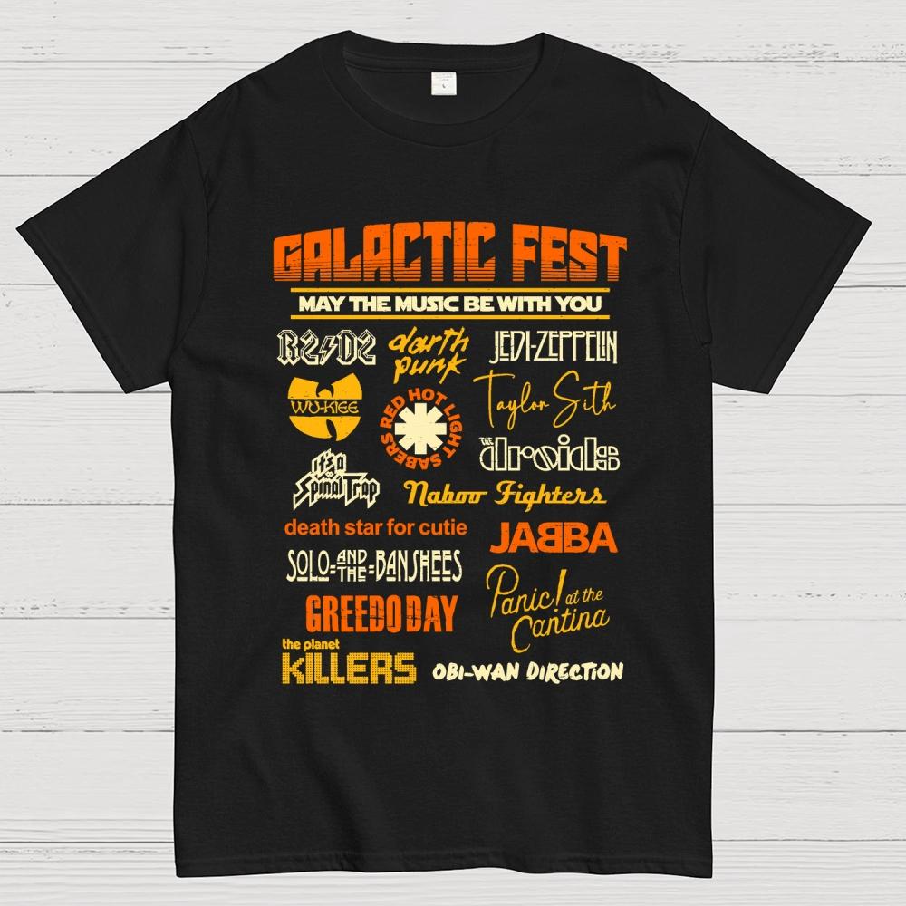 Galactic Fest Unisex 100% Cotton Summer Casual Cool Loose T-Shirt