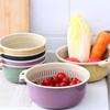 Kitchen Double-Layer Drain Basket Rotatable Storage Basket for Washing Vegetables Fruit Colander Baskets Kitchen Tools