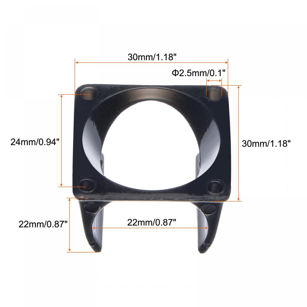 Uxcell V6 Fan Cover, Radiator Cooling Fan Cover, Black, for 3D Printers, 4 Pieces