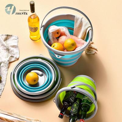 PP+TPR Portable Folding Bucket for Outdoor Use - Ideal for Car Wash or Fishing.