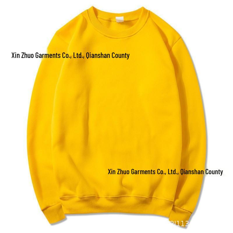 Unisex volná fleecová mikina s kulatým výstřihem - Podzimní/Zimní ležérní oblečení