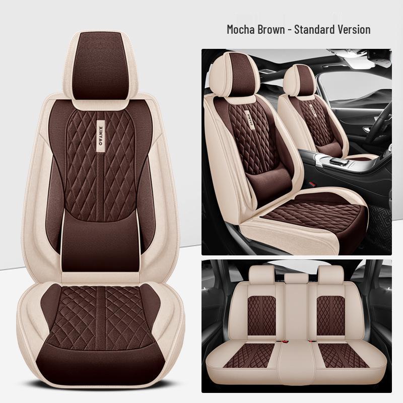 All-Season Universal Breathable Linen Car Seat Covers