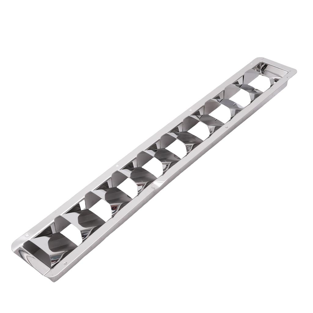 10 Slot Louvered Vent 304 Stainless Steel 530mm Marine Louver Vent with Mirror Polished Finish for