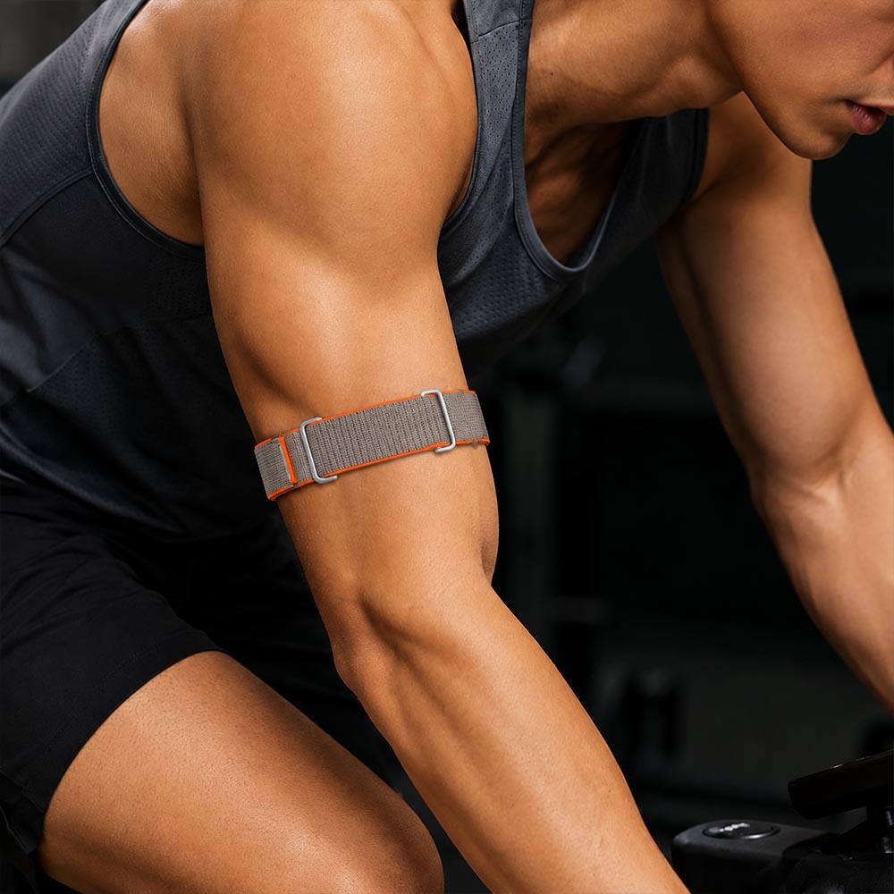 Nylon Armband for Google Fitbit Air Straps Metal Frame Fitness Tracker Accessories Replacement Bicep Band for Google Fitbit Air