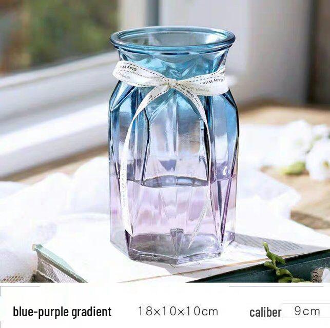 Modern European Glass Vase for Fresh or Dried Flowers - Hydroponic Desktop Ornament