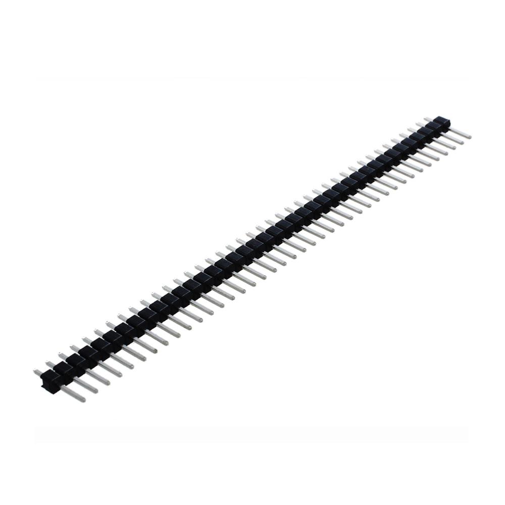50 STK 40 stift 1x40 2,54 mm hane PCB enkelradsremsa 2,54 mm stifthuvudkontakt Arduino 0,1" rak