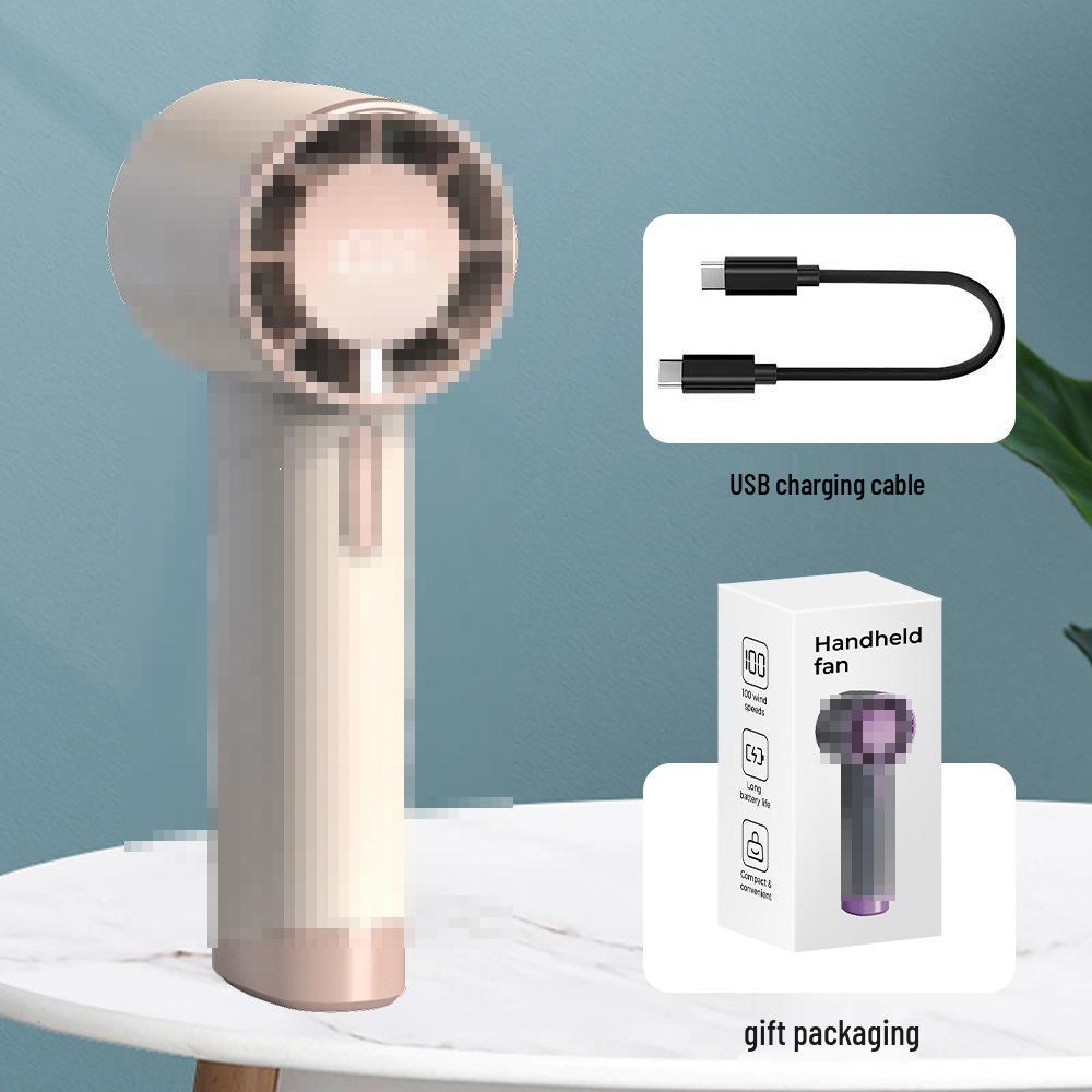 High-Speed 100-Speed Handheld USB Rechargeable Mini Fan 16*5.5*6 CM