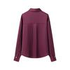European and American style, new women's clothing, classic gold button-trimmed silk satin shirt 2138748712.