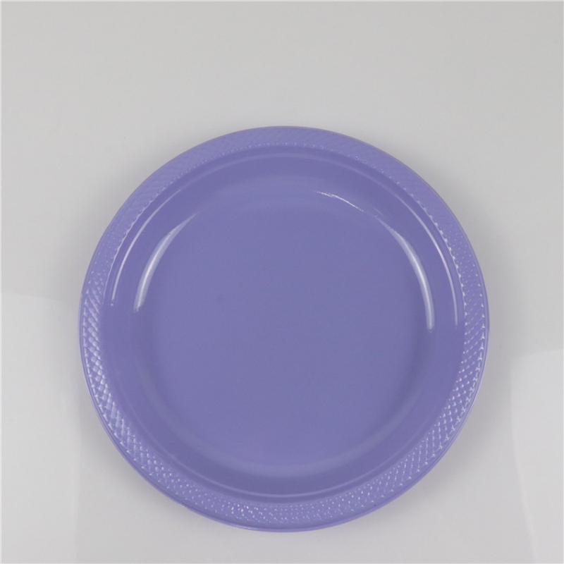 8 Inch Festive Items Disposable Plate Plastic Ps Plate Color Round Cake Tableware Barbecue Plate