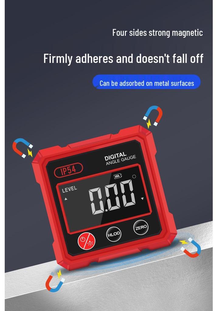 Digital Display Dual Laser Inclinometer with Four-Sided Magnet