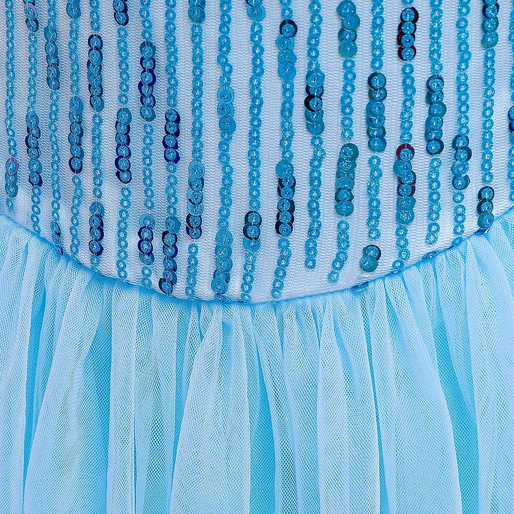 Toddler Cosplay Princess Dress with Size Years [Dressy Daisy] Girl's Costume, Accessories, Blue, 4-5 (110cm)