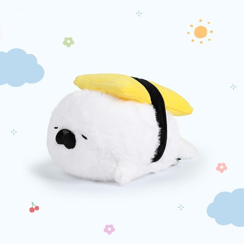 Cute Sushi Seal Plush Toy Lifelike Stuffed Animal Soft Pillow Cushion For Kids