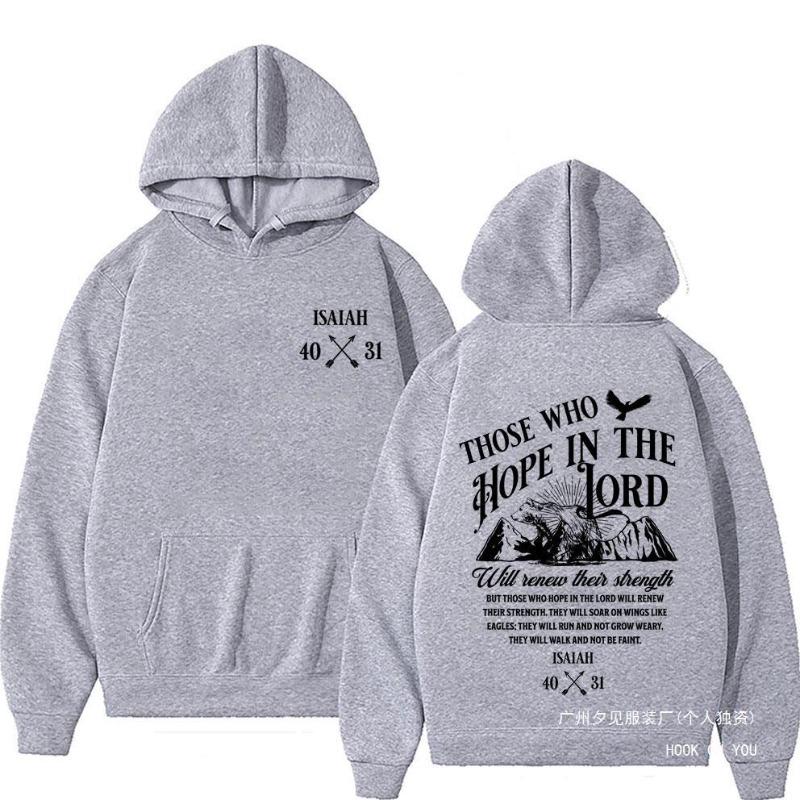 Christian Jesus Letters Print Hoodies Men Clothing F Men Long Sleeve Hooded Sweatshirts Unisex Cool Casual Streetwear Street