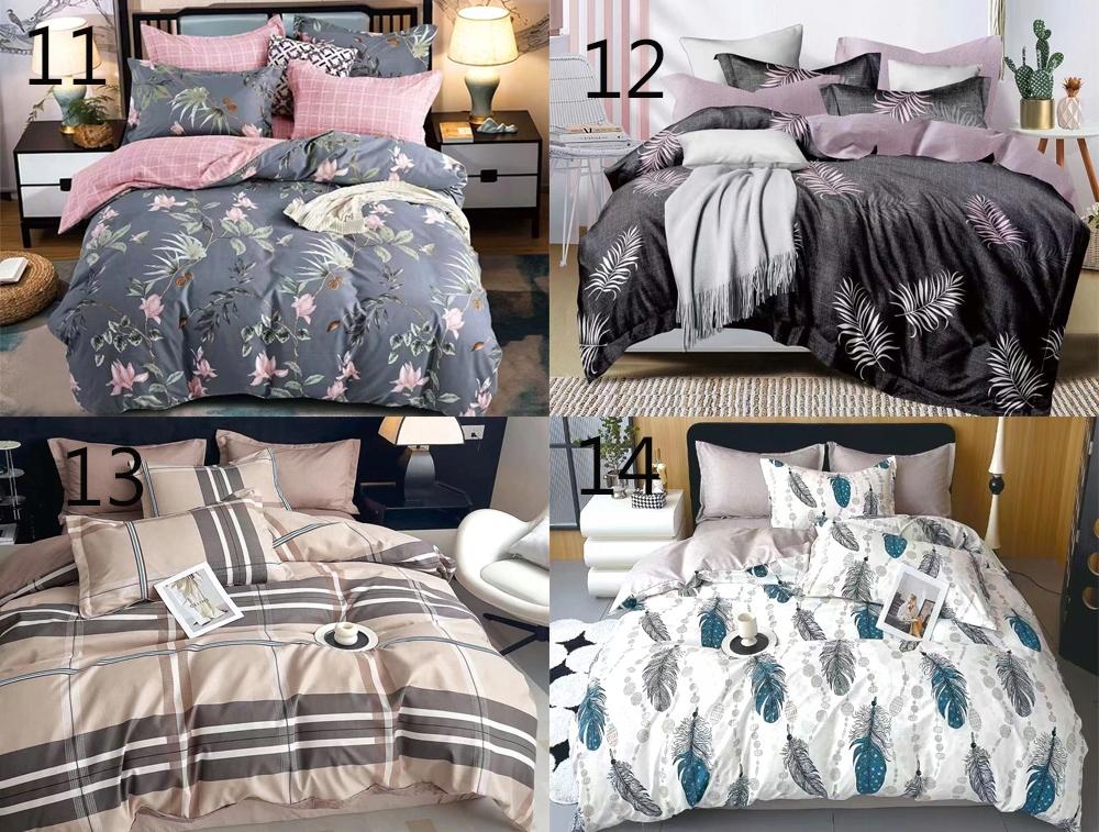 Warm flannel bedding 200x220 + Polish pillowcases 3 pieces, flowers