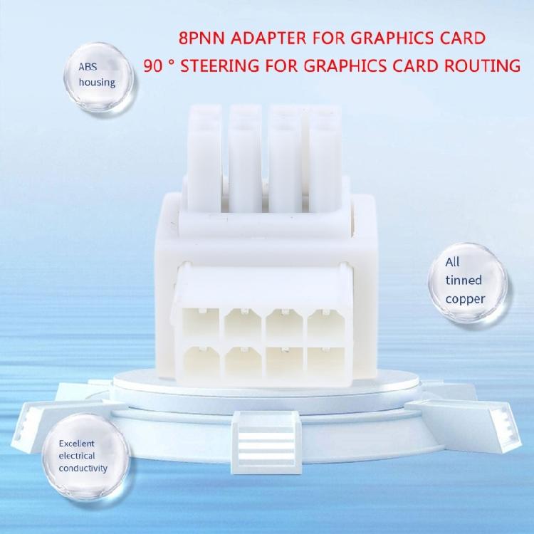 8Pin Graphics Video Card Connector 90 Degree Adapter 8Pin Female to 8Pin Male Mainboard CPU Power Steering Connector