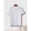 Casual T-shirt med bokstavstryck 3D-tryck Kläder O-hals Herrtoppar Oversize Kortärmad T-shirt Sommar Lös Manlig Streetwear Herrkläder