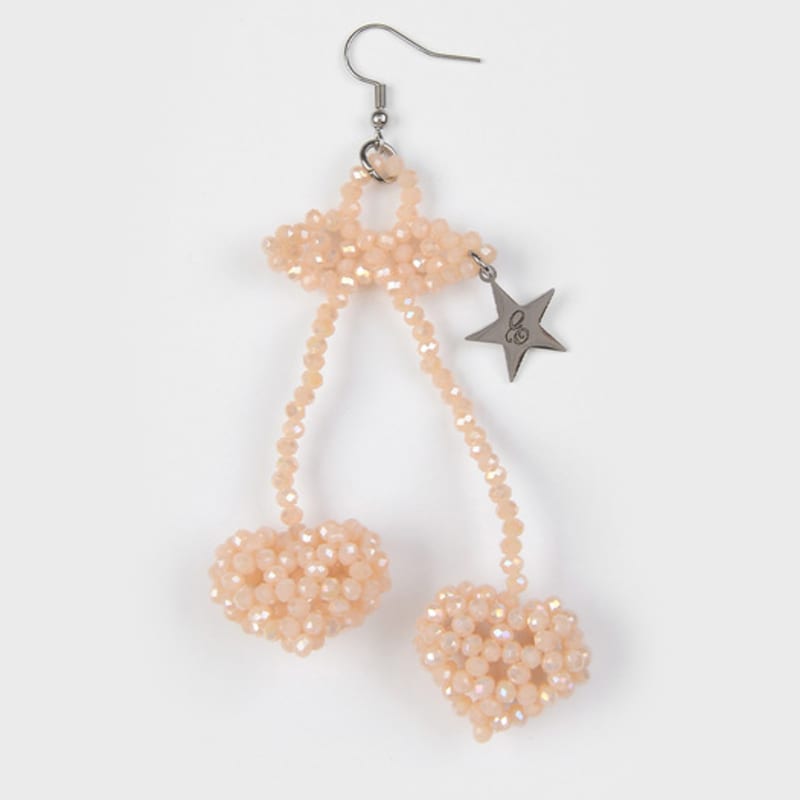 Eireve CHERRYx2 BEADED EARRING (APRICOT CREAM/1PC)