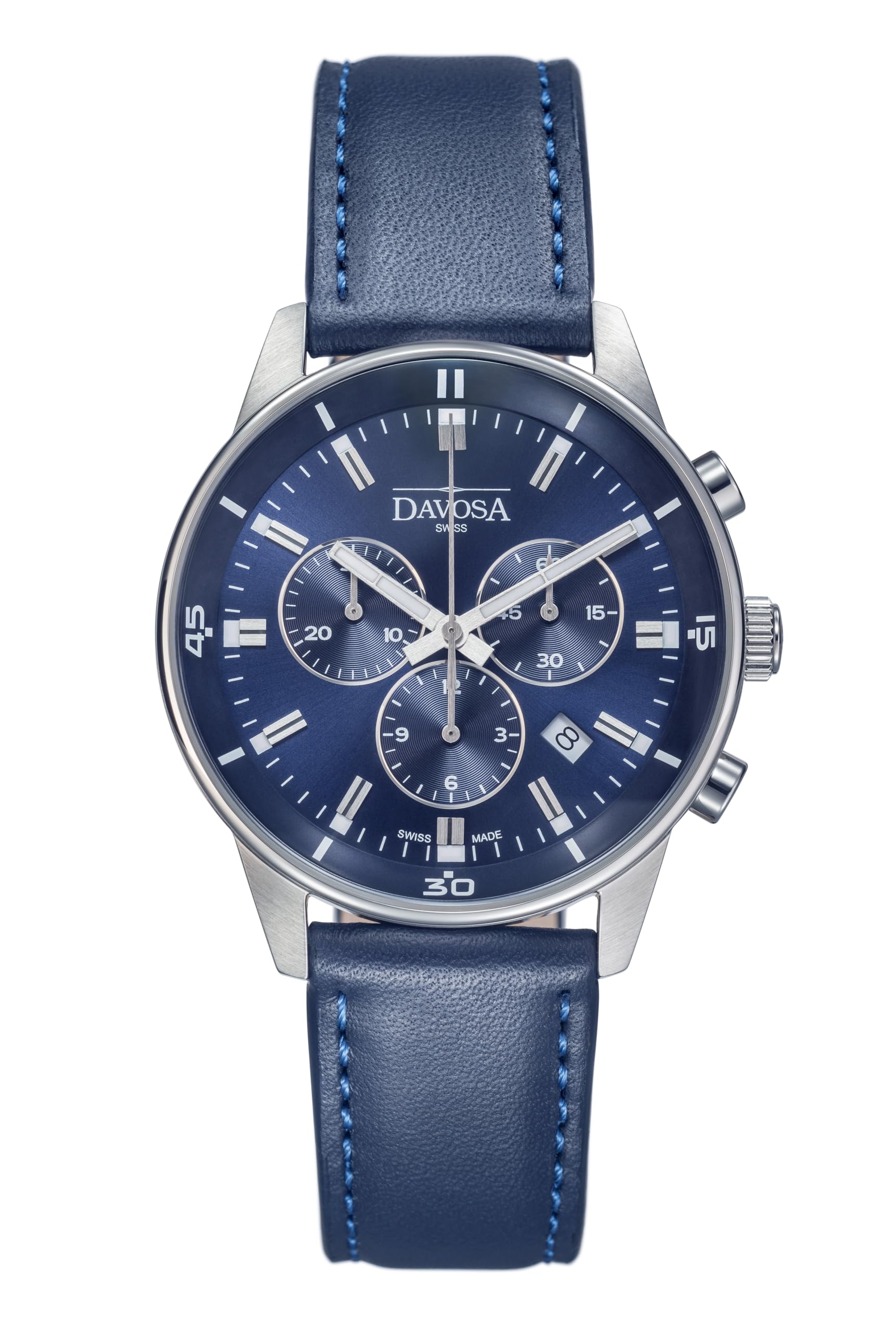 

Watch Chronograph Date Vireo Chronograph Swiss Made Blue [Davosa] 162.493.45 Men s синій