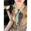 Women's Versatile Plaid Neck Tie Scarf - Sunshade & Stylish Triangle Accessory for Spring/Summer 2025