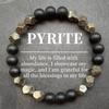 Faceted Chalcopyrite and Black Agate Bracelet