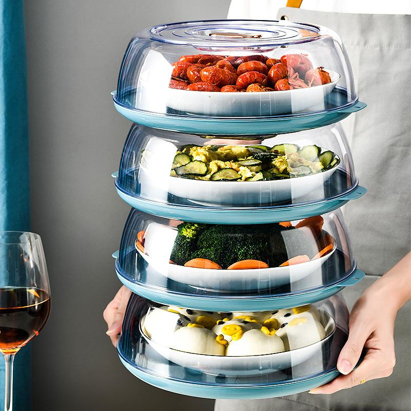 Household Insulated Food Cover With Transparent Lid Dustproof Vegetable Fresh Cover Practical Table Accessories