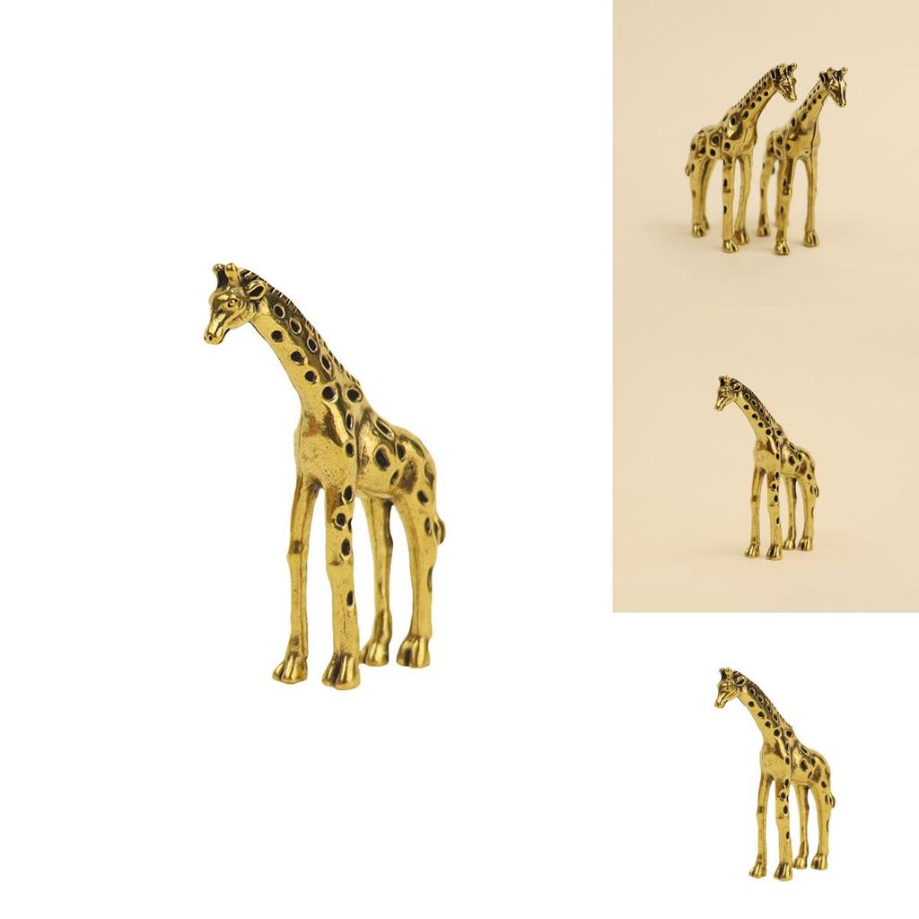 Copper Giraffe Figurine Decorative Accessory For Home Office Or Gift Giving