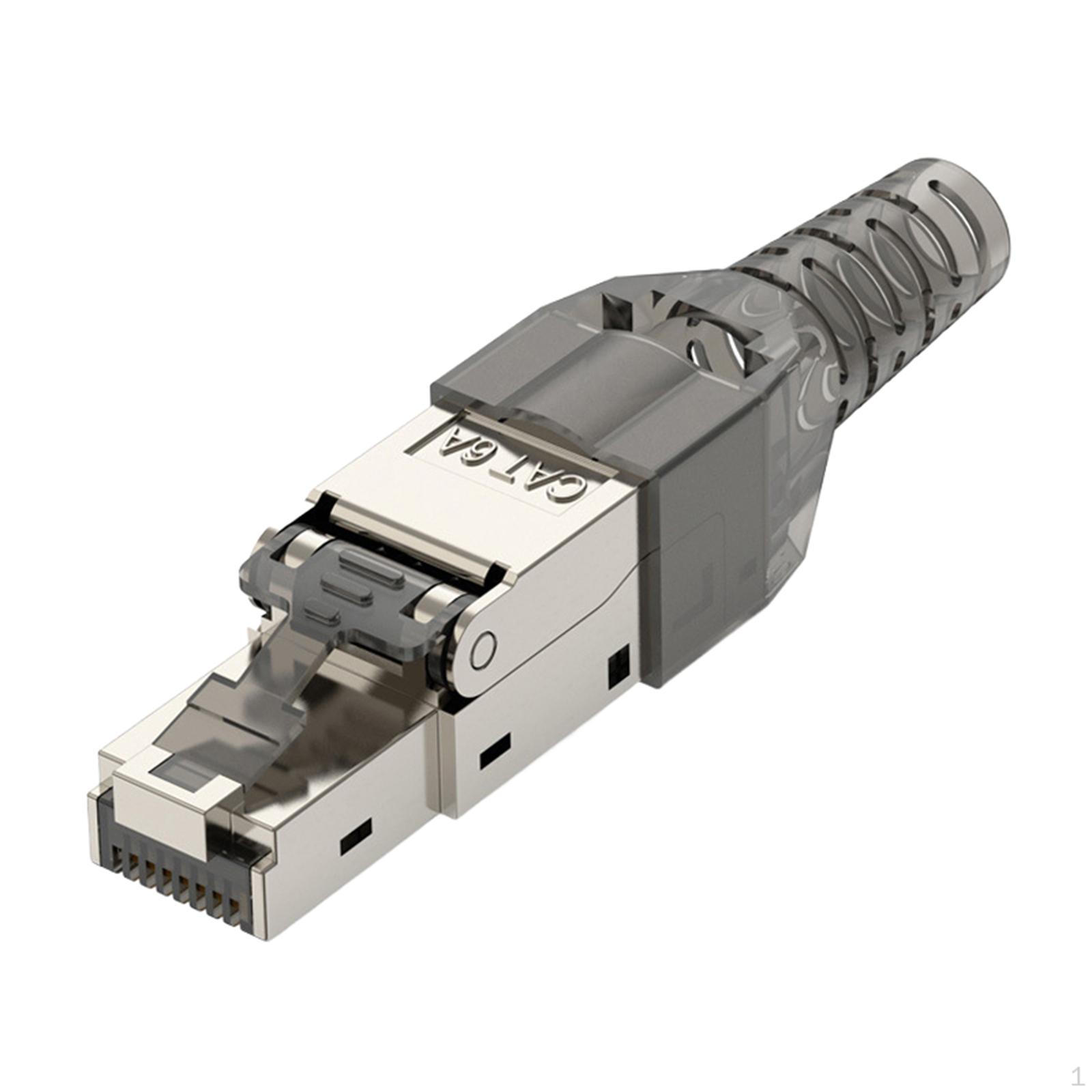 

Роз єм Cat7 Cat6A RJ45, безінструментальні металеві екрановані кінцеві штекери Ethernet CAT6A