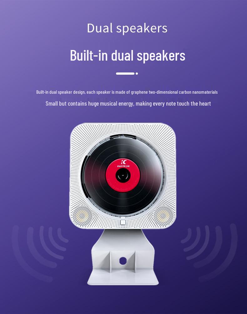 Portable HD Bluetooth DVD/CD Player with MP3, Rechargeable Speaker, TV Connectivity