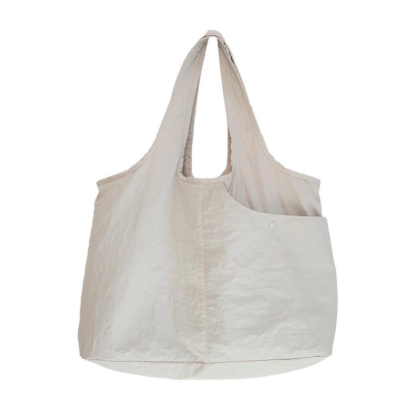 Literature and art small fresh large capacity tote bag casual multi-grid light portable shoulder cloth bag women