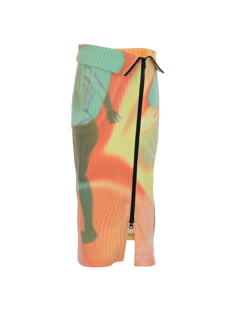 Kyo Extend Zip Print Skirt