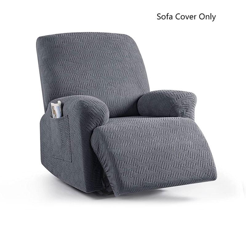 

Quyuan Premium Sofa Cover For First Class Recliners Elastic Single Rocking Chair Cover With Electric Function Zhuhuashi Sofa Protector темно-сірий
