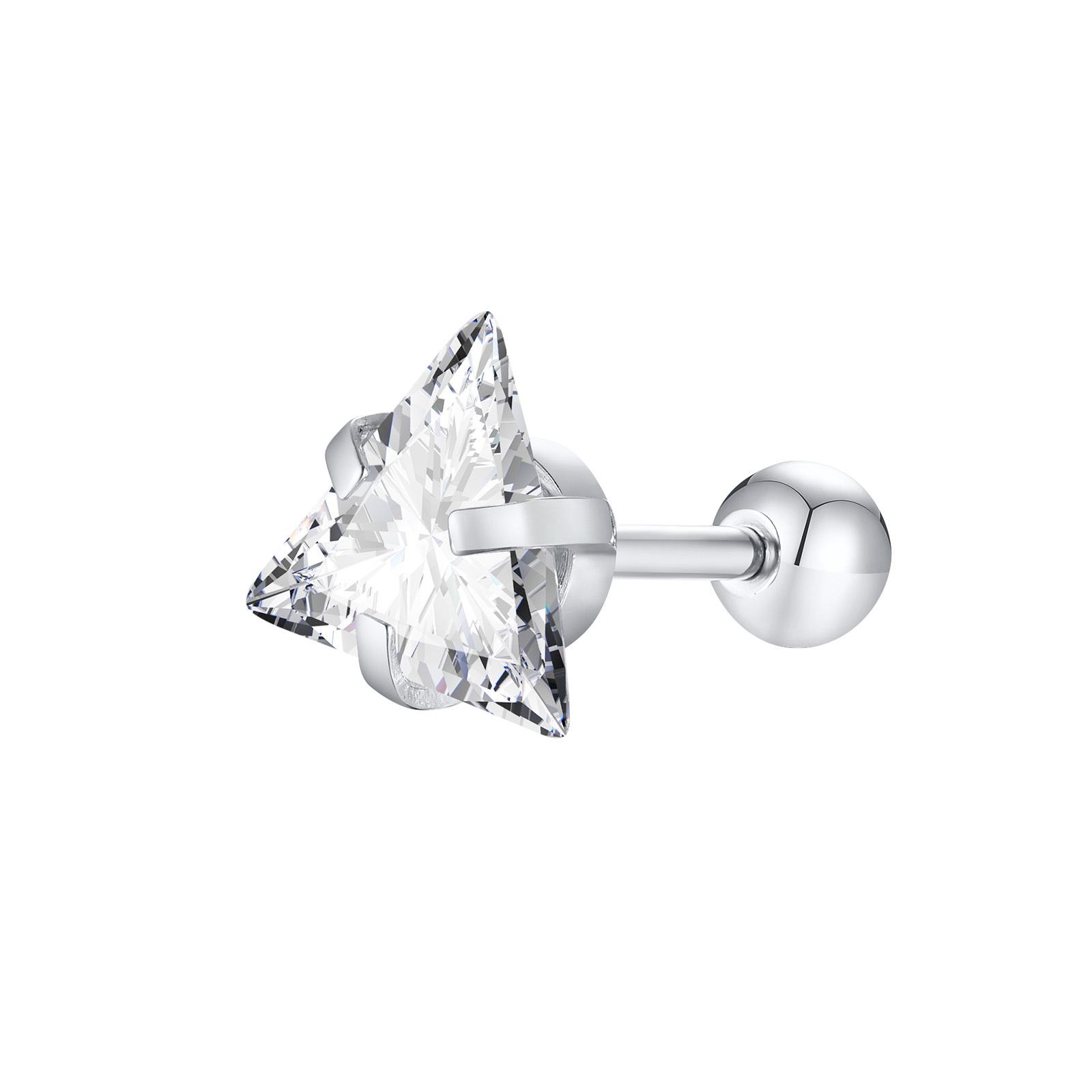 

Vnox Панк Серьги-гвоздики для мужчин, Треугольные серьги с камнями AAA CZ, Геометрические крутые рок-серьги из нержавеющей стали